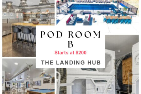 Star Wars themed sleeping pod room with pool