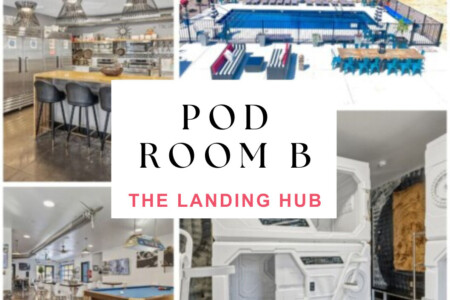 Star Wars themed sleeping pod room with pool