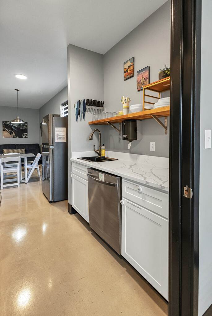 Kitchen fully stocked with the essentials.