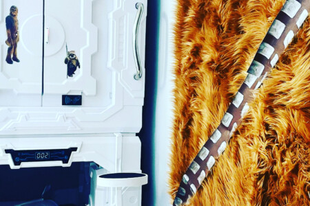 Star Wars themed sleeping pod with kitchen access