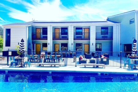 Large pool and patio area.  Pool is open April-November