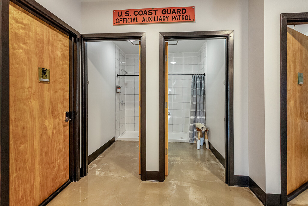 Shower rooms located just outside room