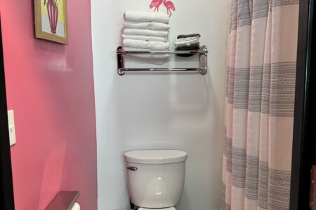 Bathroom with a tub/shower combo