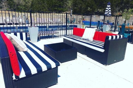 Large patio and pool area