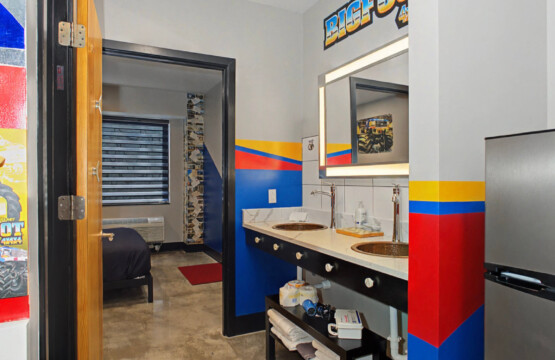 full bathroom with double sinks