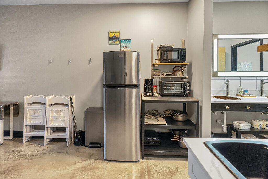 Kitchen area in suite