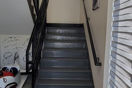 Indoor steps to the second floor