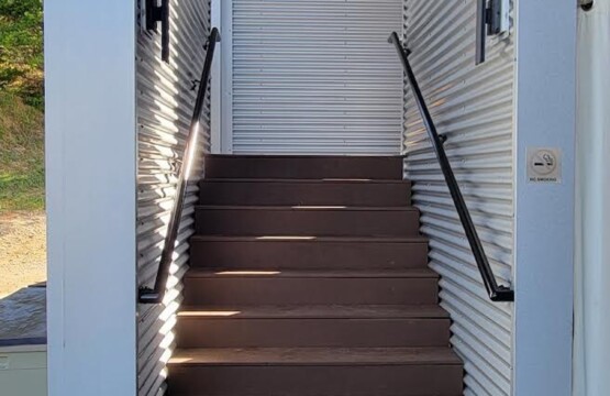 Outside entrance to second floor