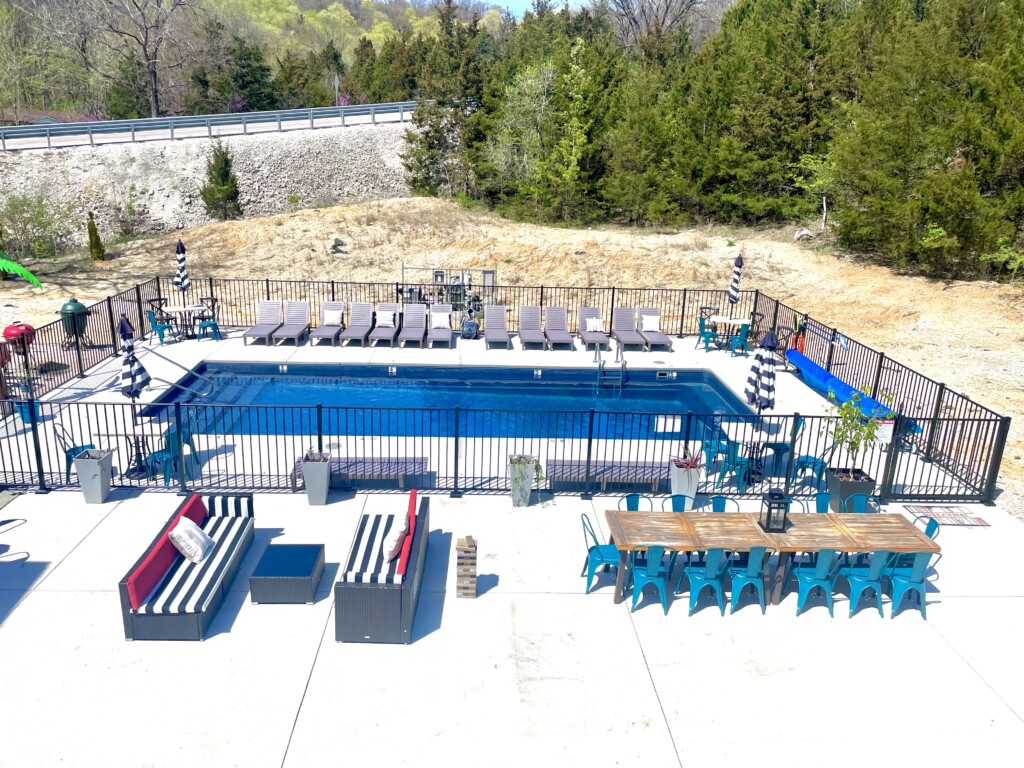 Large pool and patio.  Pool is open April-November weather permitting.